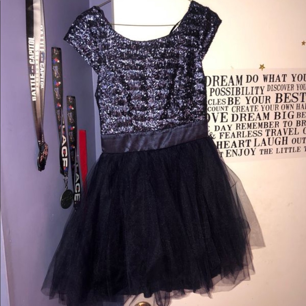 Navy blue mini dress